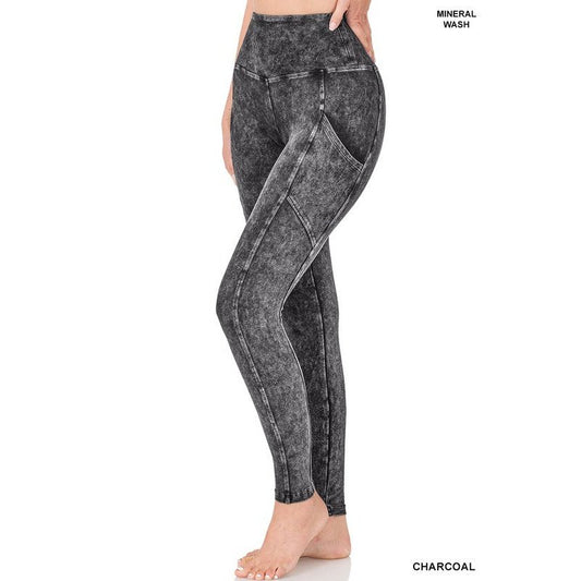 Mineral Wash Pocket Leggings