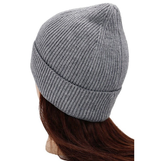 Velvet Lined Ribbed Beanie