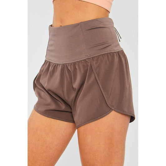 Woven Solid Back Pocket Shorts