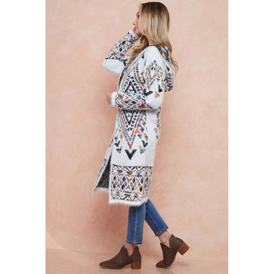 White Rainbow Tribal Cardigan - The Feral Market