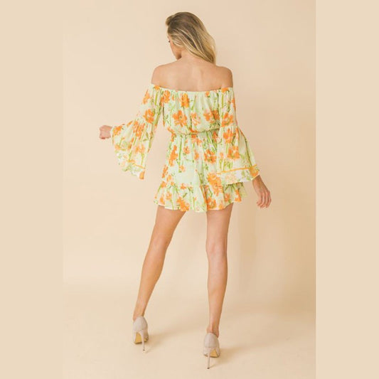 Painted Floral Romper
