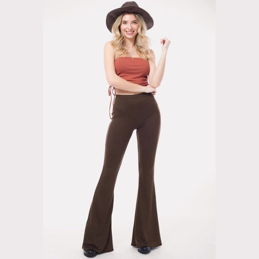 Solid Stretch Flare Pants