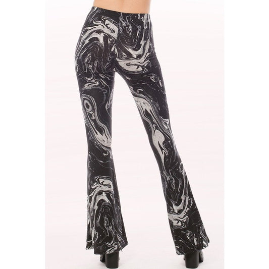 Marbled Grey Flare Pants