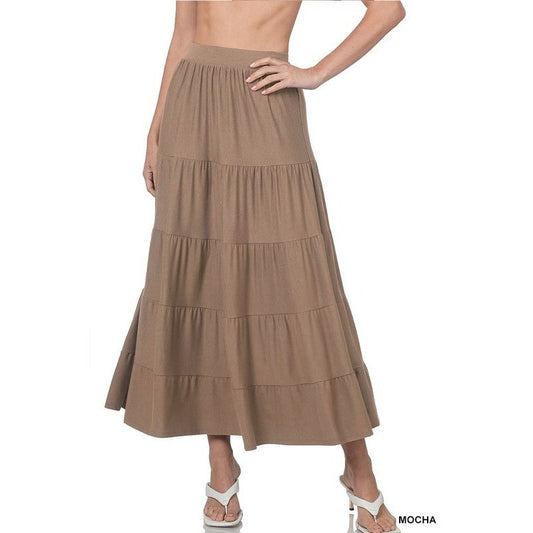 Ruffle Tiered Maxi Skirt