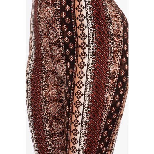 Red Clay Filigree Flare Pants