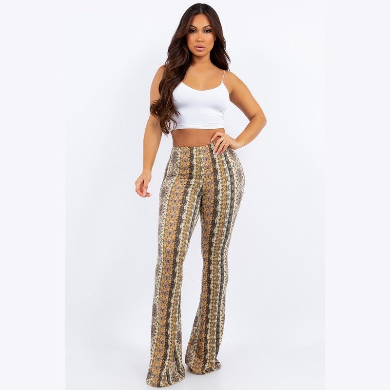 Earth Filigree Flare Pants