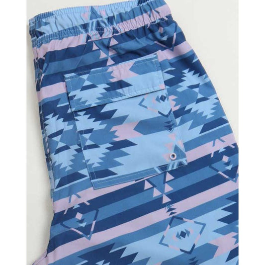 Drawstring Shorts - Blue Tribal