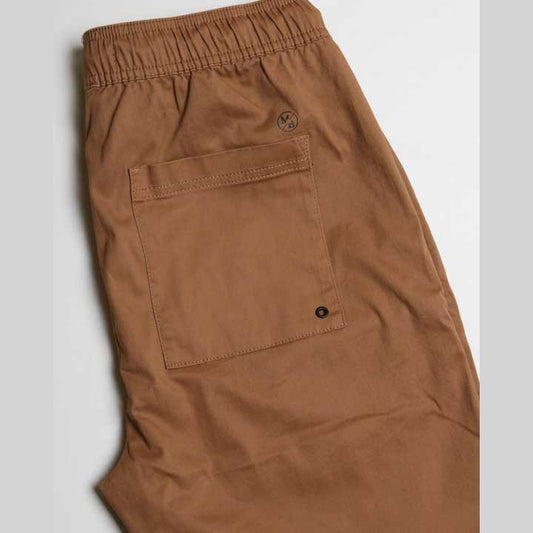 Solid Drawstring Shorts - Tobacco