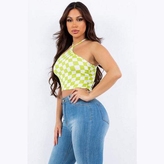 Neon Lime Halter Top