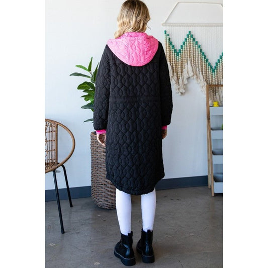 Cierra Quilted Long Jacket