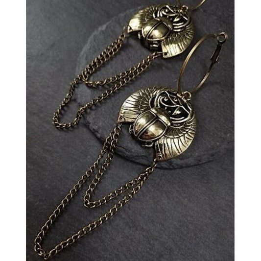 Scarab Eye of Horus Earrings
