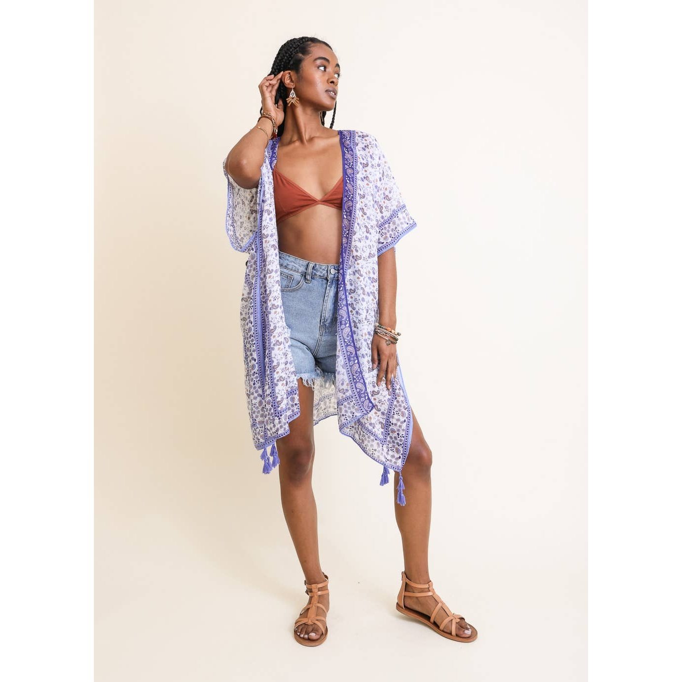 Ditsy Floral Paisley Kimono