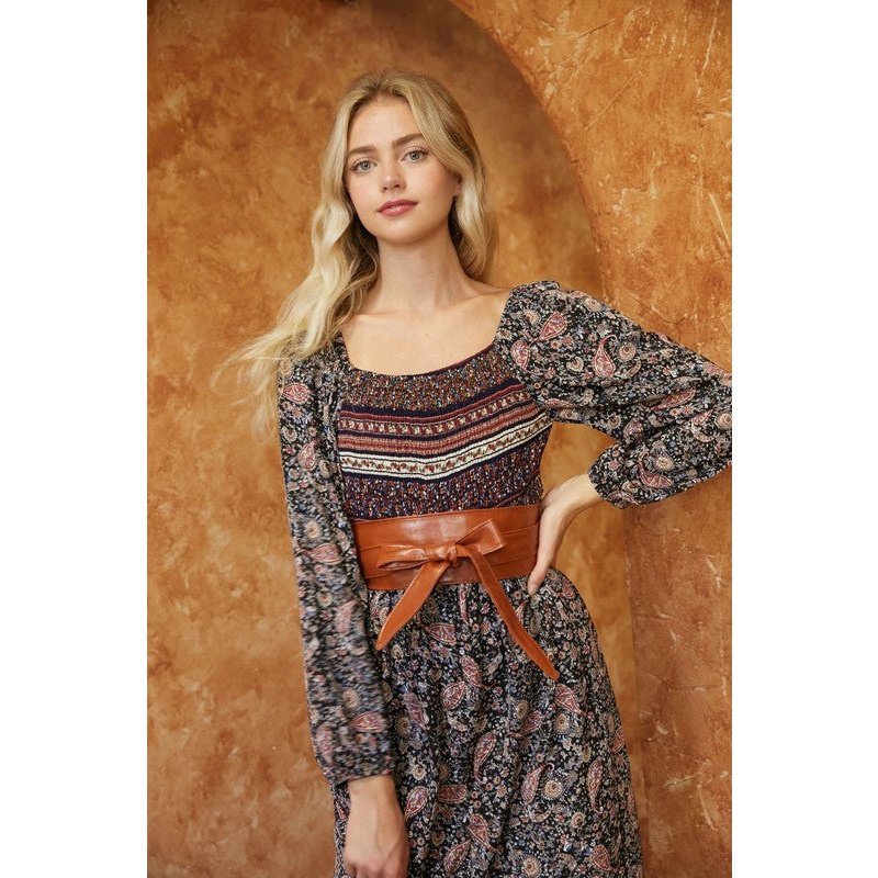 Riley Back Tie Smocked Dress