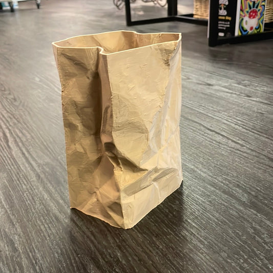 3D Printed Crumpled Bag Vase