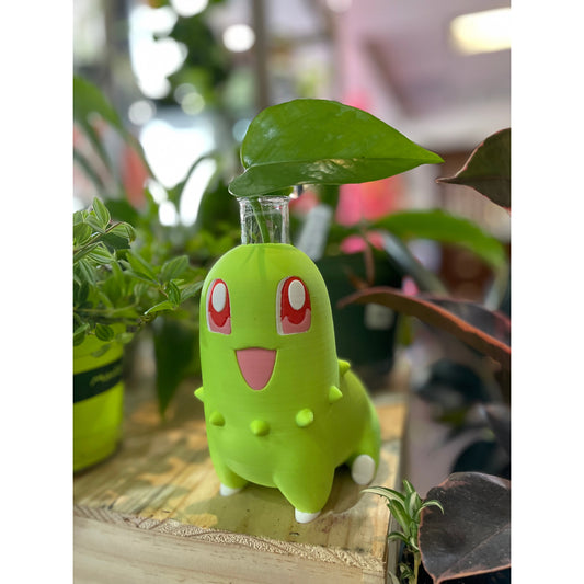 3D Printed Chikorita Test Tube Planter