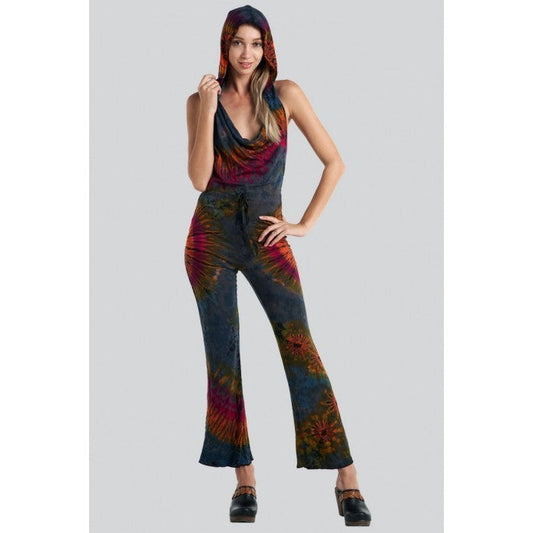Tie-Dye Hoodie Jumpsuit