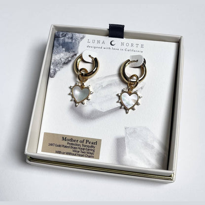 Dolce Cuore Charm Huggie Hoop Earring