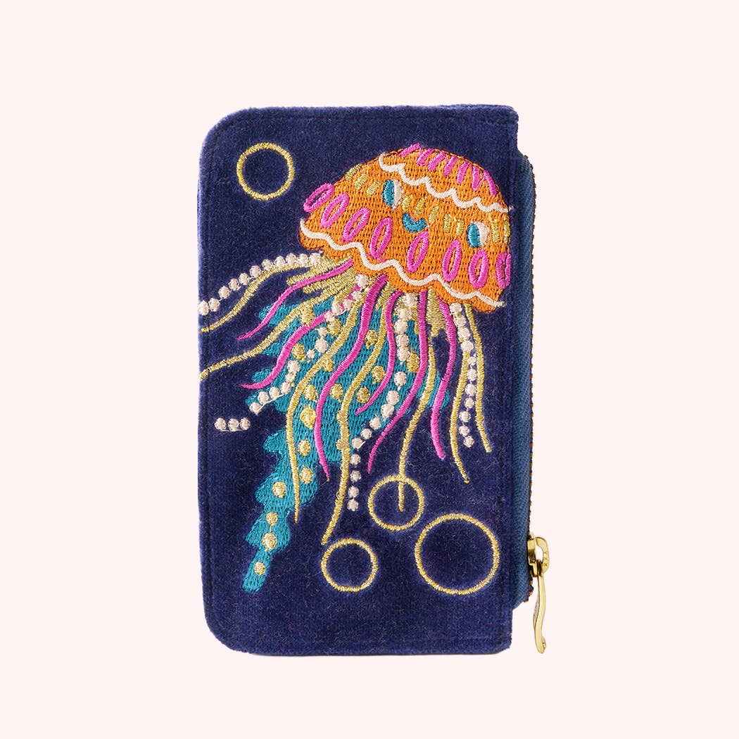 Velvet Card Holder - Jolly Jelly - Navy