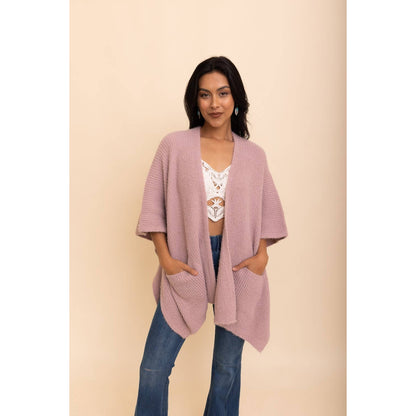 Chic Boucle Cozy Cardigan Poncho