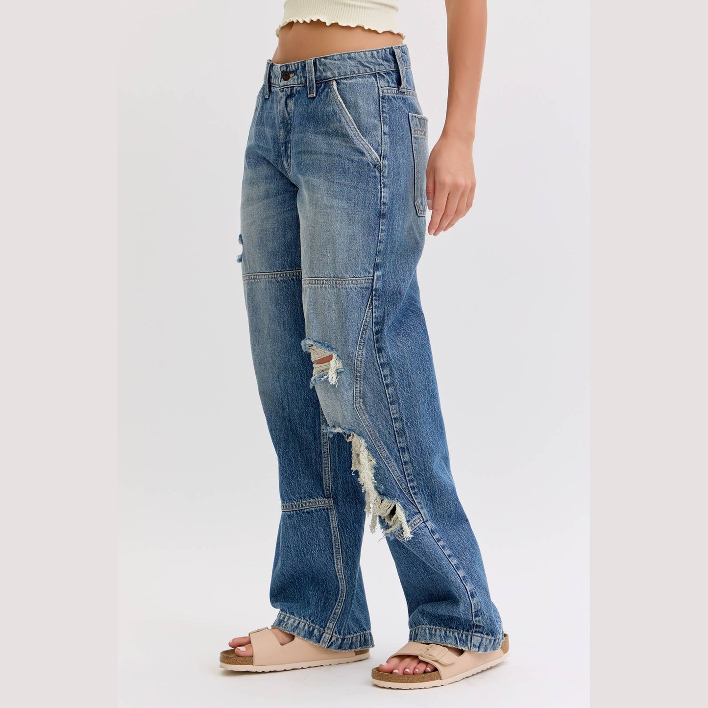 Low Baggy Jean with Front Seam