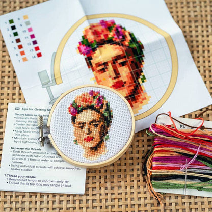 Frida Mini Cross Stitch Embroidery