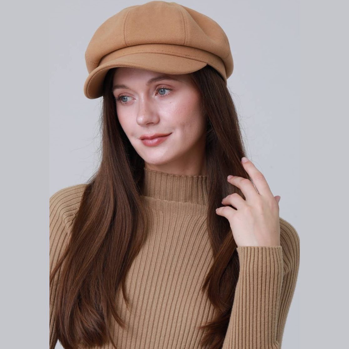 British Vintage Octagonal Cap – Military Cadet Style Hat