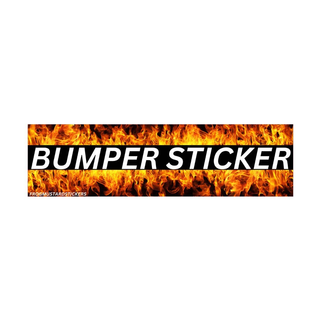 FLAMING BUMPER STICKER - The Feral Market