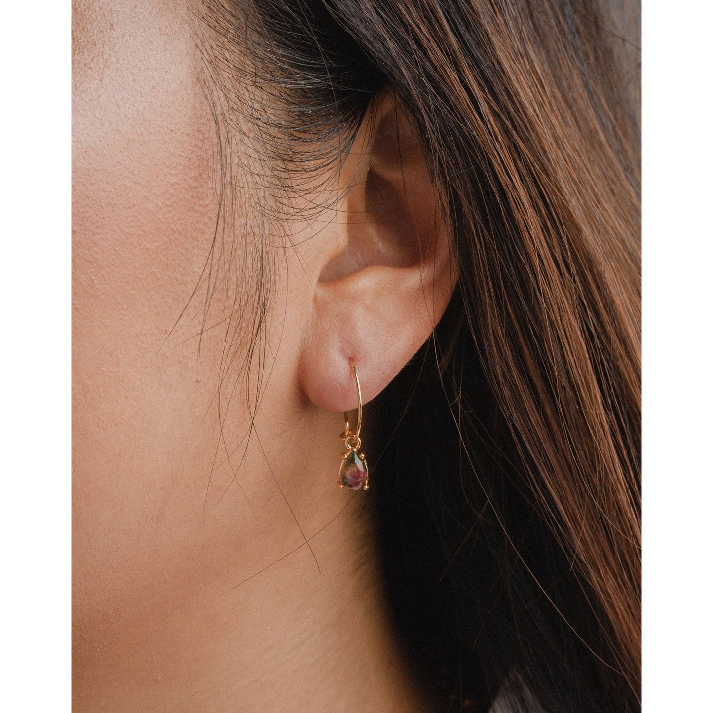 Airy Hoop Earrings - Tourmaline