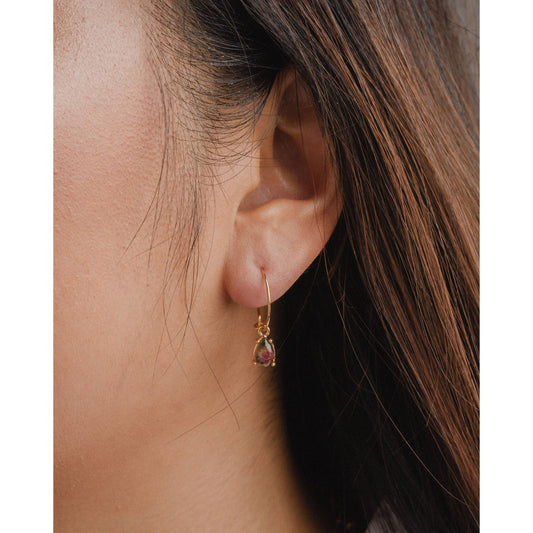 Airy Hoop Earrings - Tourmaline