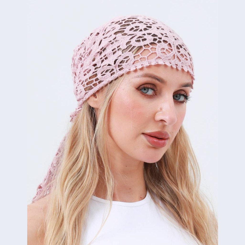 Crochet Bandana Shawl – Soft Cotton Summer Wrap - The Feral Market