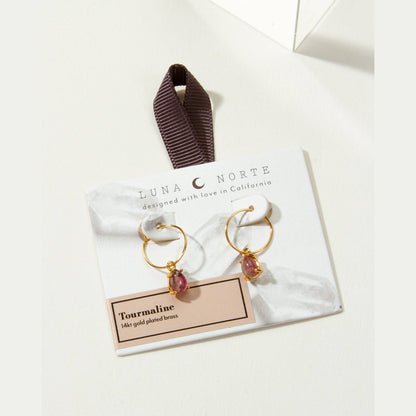 Airy Hoop Earrings - Tourmaline