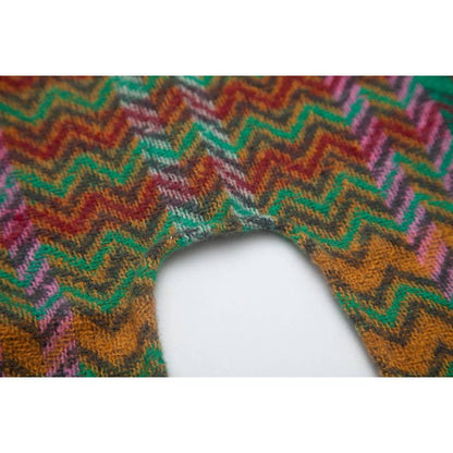 Plaid Ruana Multi-Colored Kimono shawl With Tassel Detail