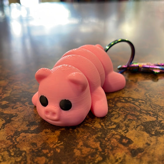 3D Printed Baby Pig Keychain