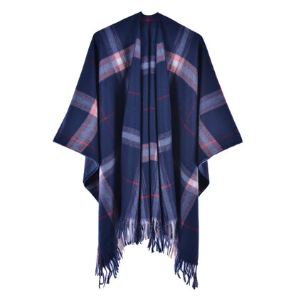 Plaid Tartan Ruana Shawl