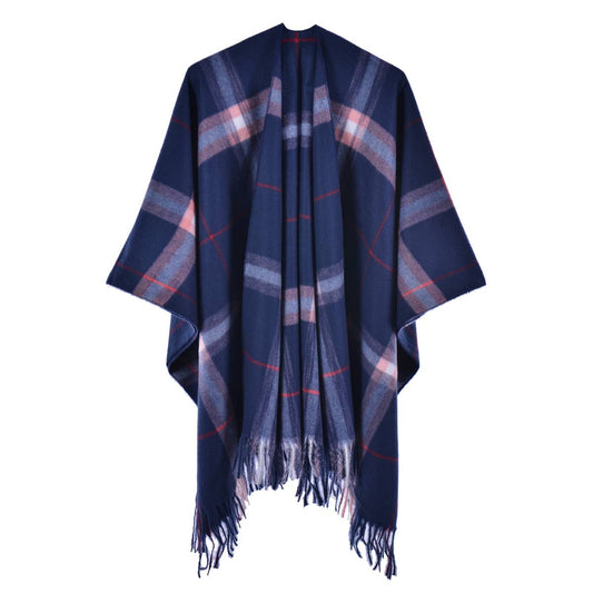 Plaid Tartan Ruana Shawl