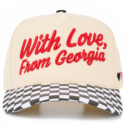 C.C WITH LOVE FROM 'State' Letter on Two Tone Trucker Hat