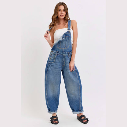 Mid-Waisted Barrel Overall [WV89597BR-M]