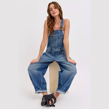 Mid-Waisted Barrel Overall [WV89597BR-M]
