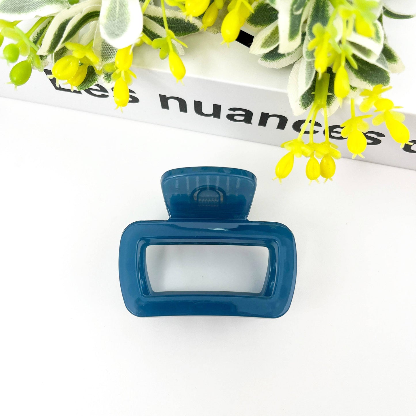 Square Thickened Hair Clip, Blue Series Claw Clip