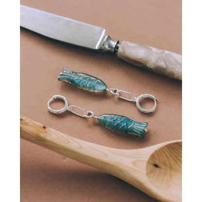 La Sirena (the mermaid) Huggie Hoop Earrings