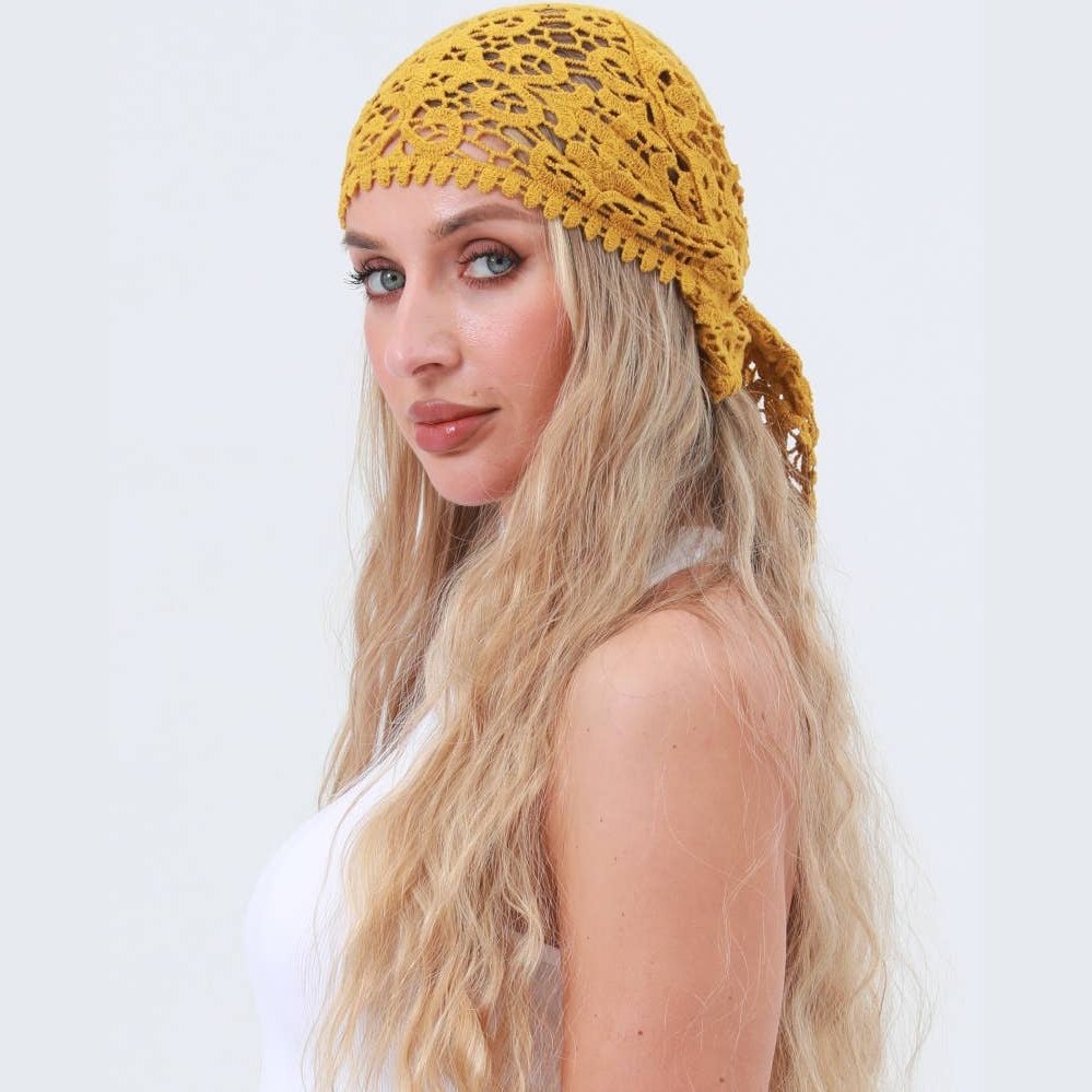 Crochet Bandana Shawl – Soft Cotton Summer Wrap - The Feral Market