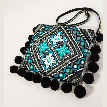 Handmade Moroccan Flower Embroidery Bag