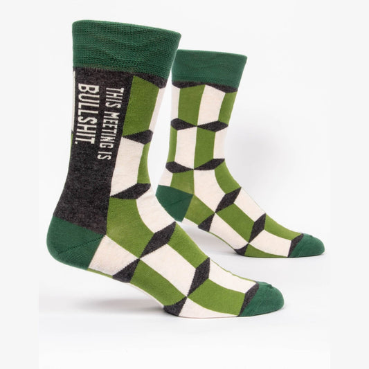 Meeting is Bullshit Men's Socks