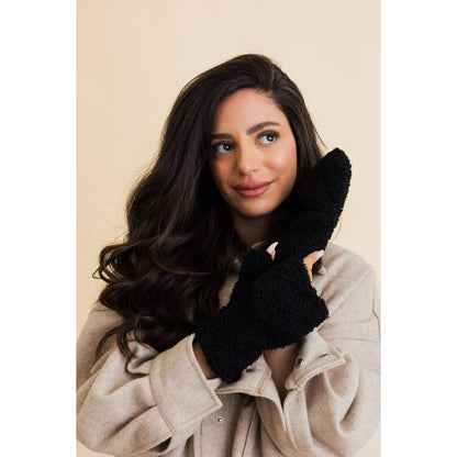 Winter Mittens - Foldable Texting Gloves with Sherpa Fleece