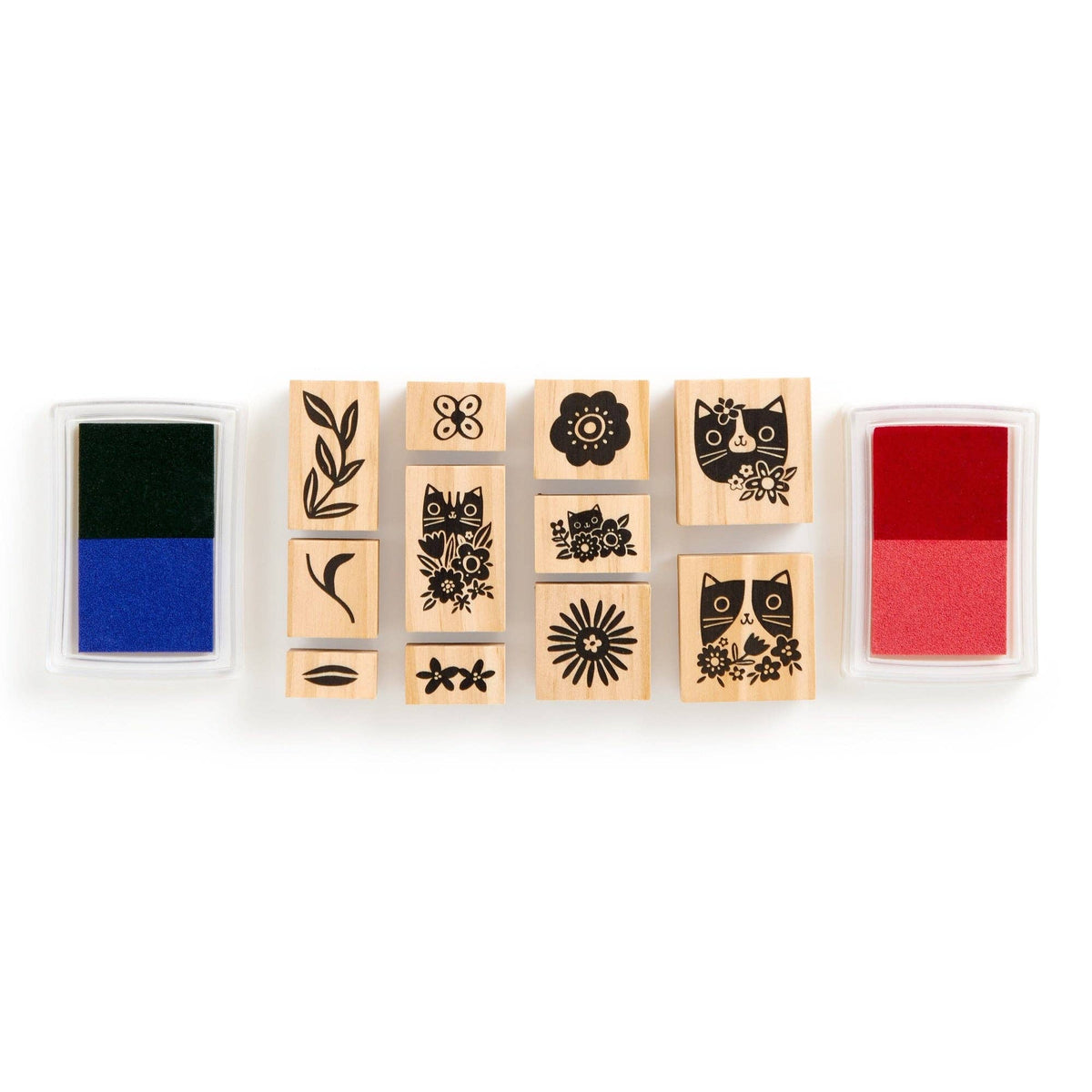 Blooming Cats Rubber Stamp Set - The Feral Market