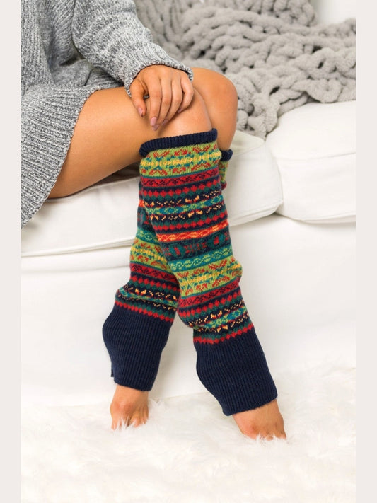 Long Fair Isle Leg Warmer