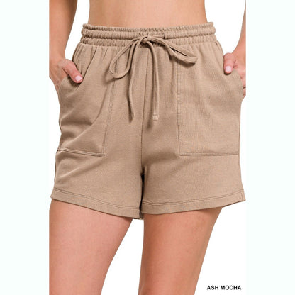 Cotton Drawstring Shorts