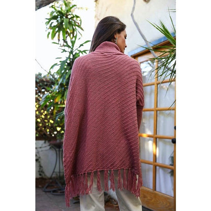 Roll Neck Poncho Sweater