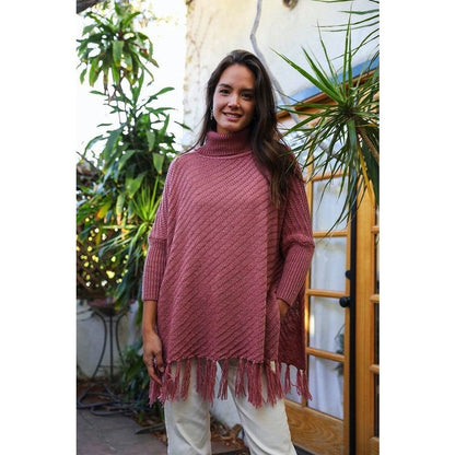 Roll Neck Poncho Sweater