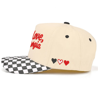 C.C WITH LOVE FROM 'State' Letter on Two Tone Trucker Hat